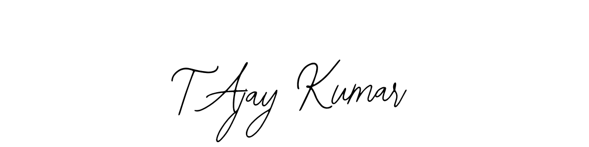 Bearetta-2O07w is a professional signature style that is perfect for those who want to add a touch of class to their signature. It is also a great choice for those who want to make their signature more unique. Get T Ajay Kumar name to fancy signature for free. T Ajay Kumar signature style 12 images and pictures png