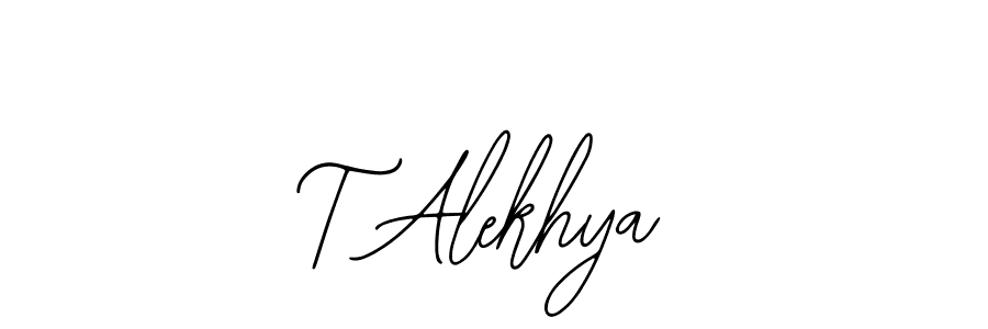 How to Draw T Alekhya signature style? Bearetta-2O07w is a latest design signature styles for name T Alekhya. T Alekhya signature style 12 images and pictures png