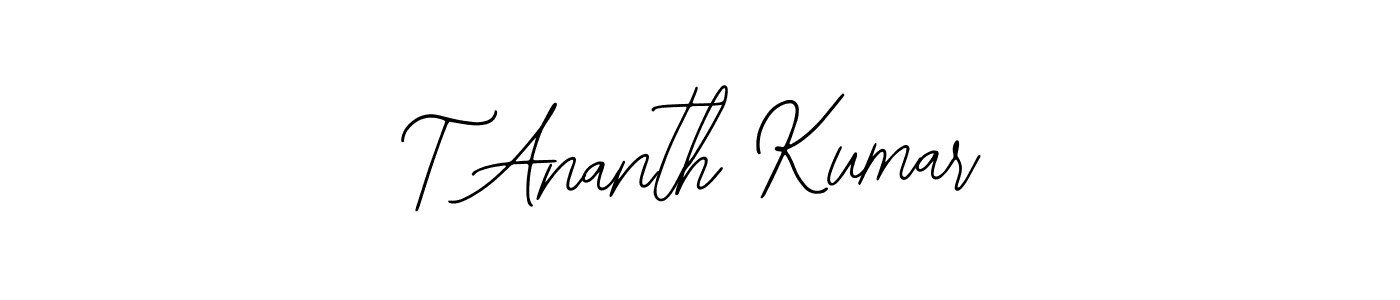 if you are searching for the best signature style for your name T Ananth Kumar. so please give up your signature search. here we have designed multiple signature styles  using Bearetta-2O07w. T Ananth Kumar signature style 12 images and pictures png