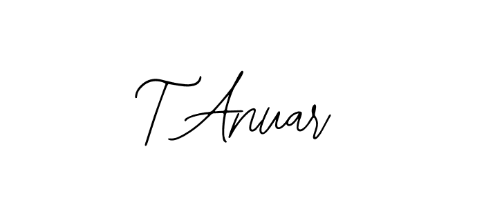 Use a signature maker to create a handwritten signature online. With this signature software, you can design (Bearetta-2O07w) your own signature for name T Anuar. T Anuar signature style 12 images and pictures png