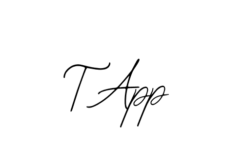 Here are the top 10 professional signature styles for the name T App. These are the best autograph styles you can use for your name. T App signature style 12 images and pictures png