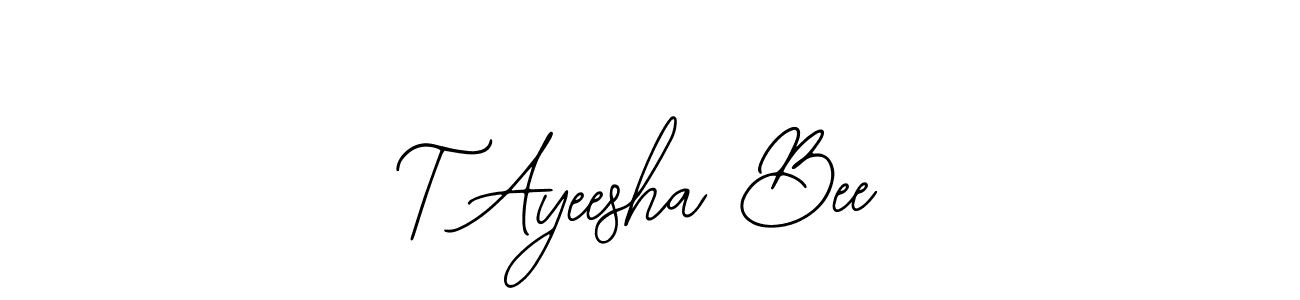 Check out images of Autograph of T Ayeesha Bee name. Actor T Ayeesha Bee Signature Style. Bearetta-2O07w is a professional sign style online. T Ayeesha Bee signature style 12 images and pictures png