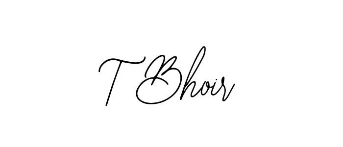How to make T Bhoir signature? Bearetta-2O07w is a professional autograph style. Create handwritten signature for T Bhoir name. T Bhoir signature style 12 images and pictures png