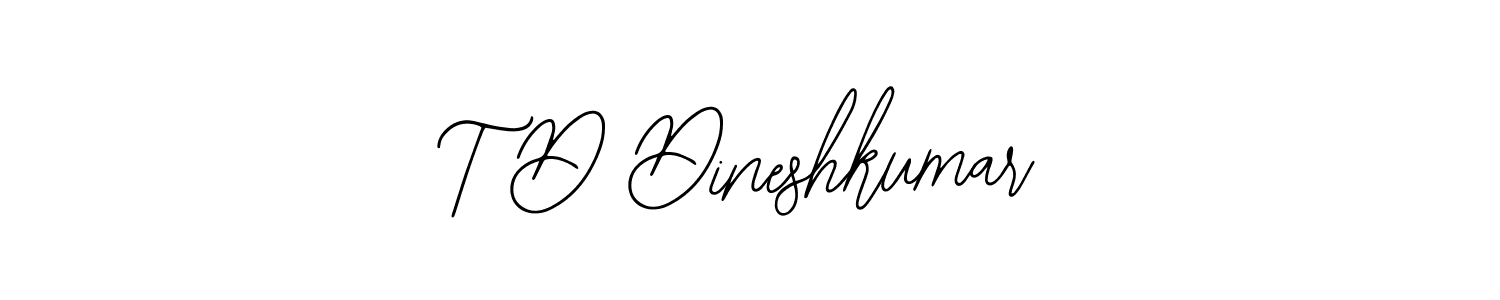 Create a beautiful signature design for name T D Dineshkumar. With this signature (Bearetta-2O07w) fonts, you can make a handwritten signature for free. T D Dineshkumar signature style 12 images and pictures png