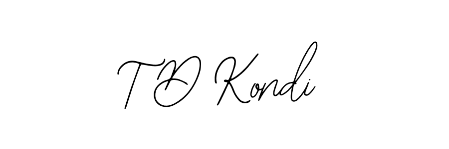 Similarly Bearetta-2O07w is the best handwritten signature design. Signature creator online .You can use it as an online autograph creator for name T D Kondi. T D Kondi signature style 12 images and pictures png