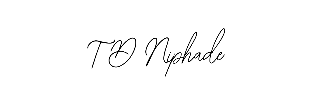 Make a beautiful signature design for name T D Niphade. With this signature (Bearetta-2O07w) style, you can create a handwritten signature for free. T D Niphade signature style 12 images and pictures png