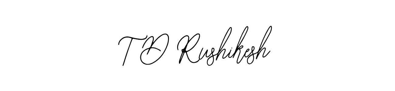 It looks lik you need a new signature style for name T D Rushikesh. Design unique handwritten (Bearetta-2O07w) signature with our free signature maker in just a few clicks. T D Rushikesh signature style 12 images and pictures png