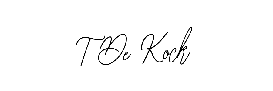 Use a signature maker to create a handwritten signature online. With this signature software, you can design (Bearetta-2O07w) your own signature for name T De Kock. T De Kock signature style 12 images and pictures png