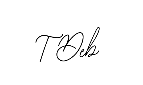 Similarly Bearetta-2O07w is the best handwritten signature design. Signature creator online .You can use it as an online autograph creator for name T Deb. T Deb signature style 12 images and pictures png