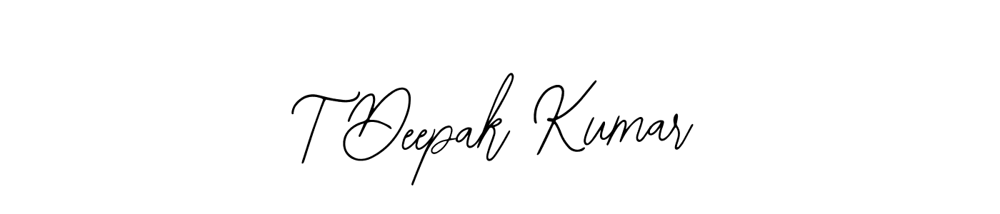 Use a signature maker to create a handwritten signature online. With this signature software, you can design (Bearetta-2O07w) your own signature for name T Deepak Kumar. T Deepak Kumar signature style 12 images and pictures png