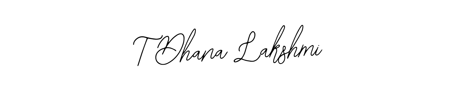 Make a beautiful signature design for name T Dhana Lakshmi. With this signature (Bearetta-2O07w) style, you can create a handwritten signature for free. T Dhana Lakshmi signature style 12 images and pictures png