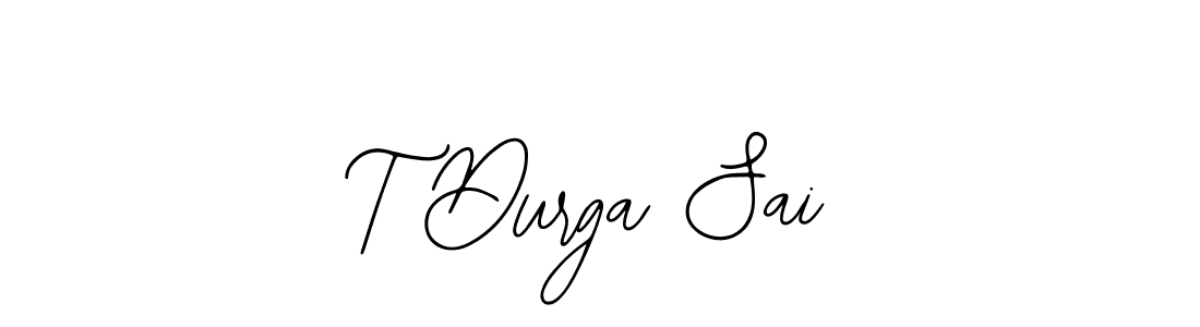 Also we have T Durga Sai name is the best signature style. Create professional handwritten signature collection using Bearetta-2O07w autograph style. T Durga Sai signature style 12 images and pictures png