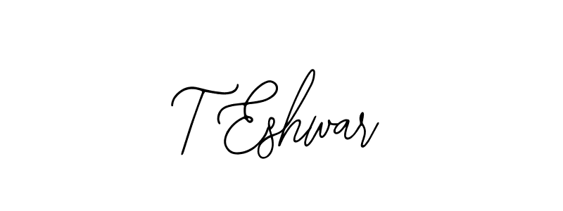 Also You can easily find your signature by using the search form. We will create T Eshwar name handwritten signature images for you free of cost using Bearetta-2O07w sign style. T Eshwar signature style 12 images and pictures png