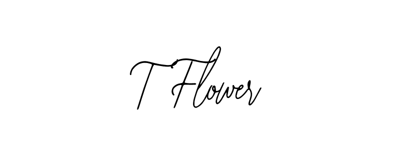 Create a beautiful signature design for name T Flower. With this signature (Bearetta-2O07w) fonts, you can make a handwritten signature for free. T Flower signature style 12 images and pictures png