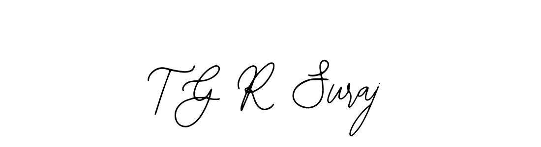 Use a signature maker to create a handwritten signature online. With this signature software, you can design (Bearetta-2O07w) your own signature for name T G R Suraj. T G R Suraj signature style 12 images and pictures png
