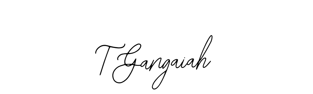 Use a signature maker to create a handwritten signature online. With this signature software, you can design (Bearetta-2O07w) your own signature for name T Gangaiah. T Gangaiah signature style 12 images and pictures png