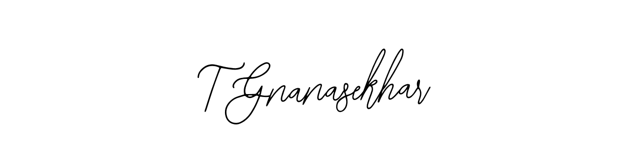 The best way (Bearetta-2O07w) to make a short signature is to pick only two or three words in your name. The name T Gnanasekhar include a total of six letters. For converting this name. T Gnanasekhar signature style 12 images and pictures png