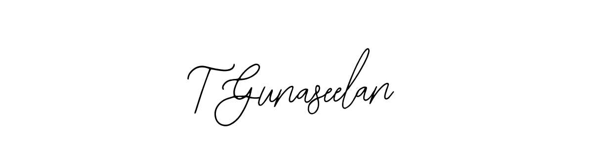How to make T Gunaseelan signature? Bearetta-2O07w is a professional autograph style. Create handwritten signature for T Gunaseelan name. T Gunaseelan signature style 12 images and pictures png