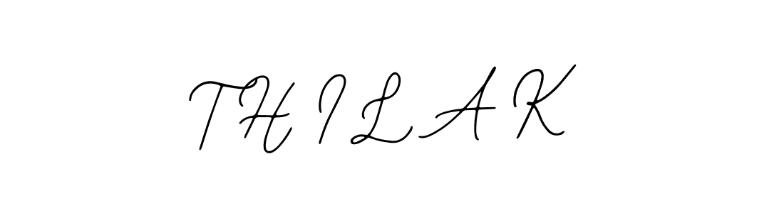 Also You can easily find your signature by using the search form. We will create T H I L A K name handwritten signature images for you free of cost using Bearetta-2O07w sign style. T H I L A K signature style 12 images and pictures png