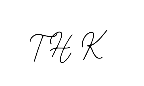 Also we have T H K name is the best signature style. Create professional handwritten signature collection using Bearetta-2O07w autograph style. T H K signature style 12 images and pictures png