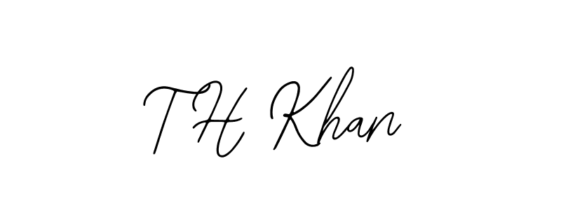 Use a signature maker to create a handwritten signature online. With this signature software, you can design (Bearetta-2O07w) your own signature for name T H Khan. T H Khan signature style 12 images and pictures png