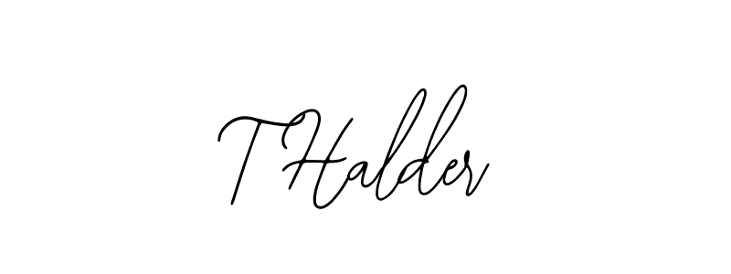 Use a signature maker to create a handwritten signature online. With this signature software, you can design (Bearetta-2O07w) your own signature for name T Halder. T Halder signature style 12 images and pictures png