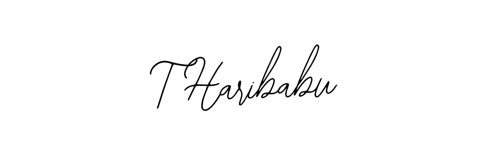 You should practise on your own different ways (Bearetta-2O07w) to write your name (T Haribabu) in signature. don't let someone else do it for you. T Haribabu signature style 12 images and pictures png