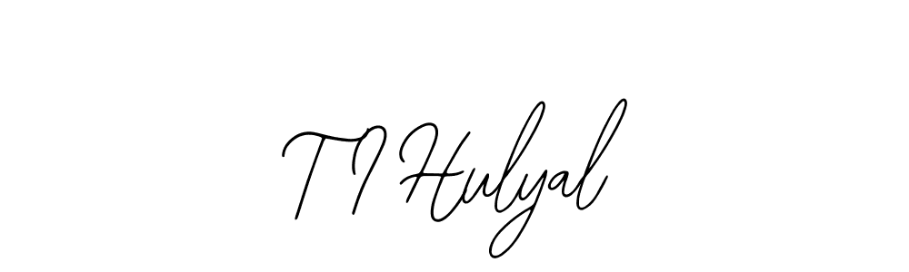 Use a signature maker to create a handwritten signature online. With this signature software, you can design (Bearetta-2O07w) your own signature for name T I Hulyal. T I Hulyal signature style 12 images and pictures png
