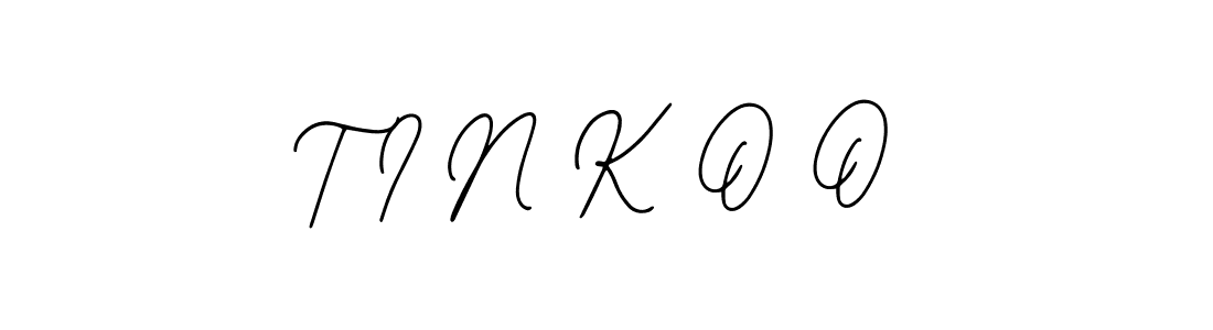 How to make T I N K O O name signature. Use Bearetta-2O07w style for creating short signs online. This is the latest handwritten sign. T I N K O O signature style 12 images and pictures png