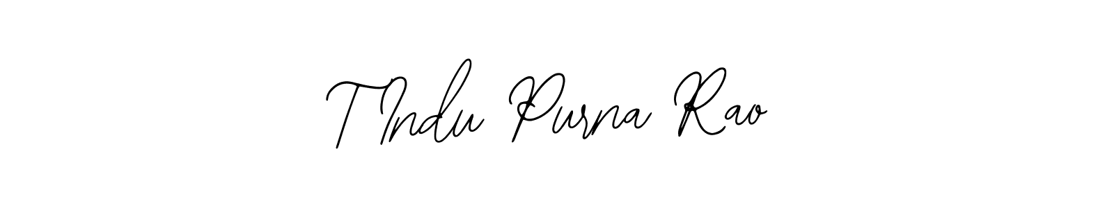 Make a beautiful signature design for name T Indu Purna Rao. Use this online signature maker to create a handwritten signature for free. T Indu Purna Rao signature style 12 images and pictures png