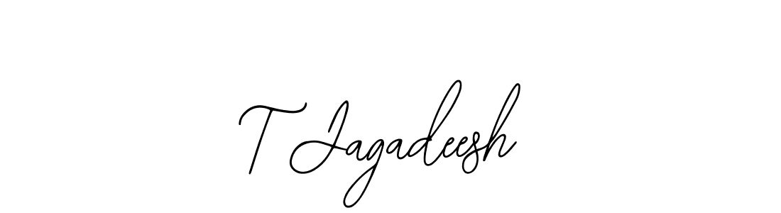 The best way (Bearetta-2O07w) to make a short signature is to pick only two or three words in your name. The name T Jagadeesh include a total of six letters. For converting this name. T Jagadeesh signature style 12 images and pictures png