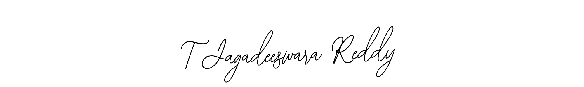 How to make T Jagadeeswara Reddy name signature. Use Bearetta-2O07w style for creating short signs online. This is the latest handwritten sign. T Jagadeeswara Reddy signature style 12 images and pictures png