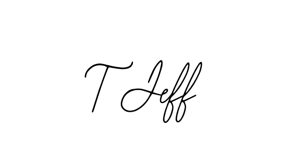 Design your own signature with our free online signature maker. With this signature software, you can create a handwritten (Bearetta-2O07w) signature for name T Jeff. T Jeff signature style 12 images and pictures png