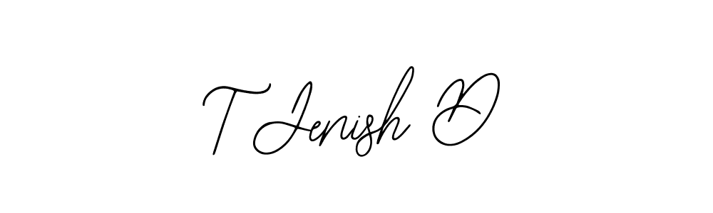 Make a beautiful signature design for name T Jenish D. With this signature (Bearetta-2O07w) style, you can create a handwritten signature for free. T Jenish D signature style 12 images and pictures png
