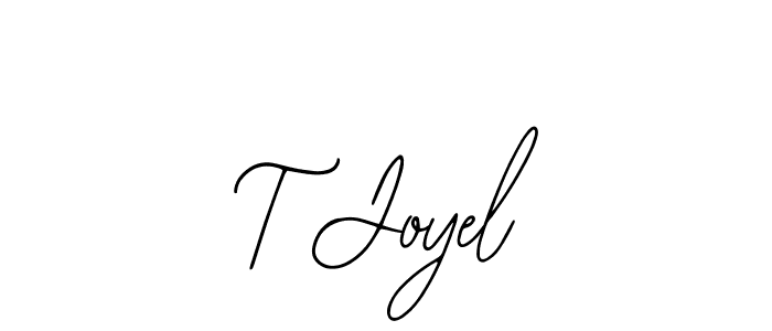 Use a signature maker to create a handwritten signature online. With this signature software, you can design (Bearetta-2O07w) your own signature for name T Joyel. T Joyel signature style 12 images and pictures png