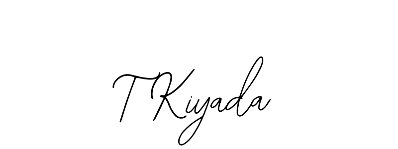 How to make T Kiyada signature? Bearetta-2O07w is a professional autograph style. Create handwritten signature for T Kiyada name. T Kiyada signature style 12 images and pictures png