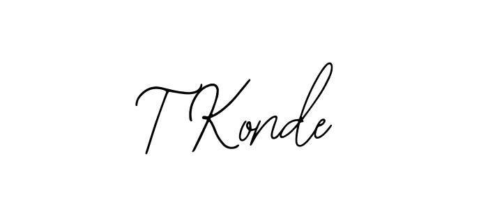 Make a beautiful signature design for name T Konde. With this signature (Bearetta-2O07w) style, you can create a handwritten signature for free. T Konde signature style 12 images and pictures png