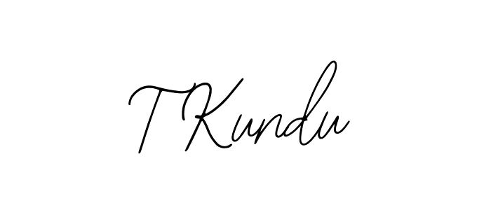 You should practise on your own different ways (Bearetta-2O07w) to write your name (T Kundu) in signature. don't let someone else do it for you. T Kundu signature style 12 images and pictures png