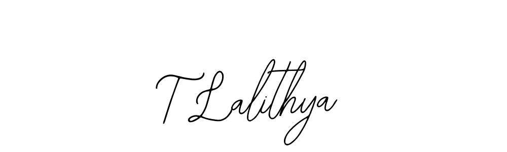 Use a signature maker to create a handwritten signature online. With this signature software, you can design (Bearetta-2O07w) your own signature for name T Lalithya. T Lalithya signature style 12 images and pictures png