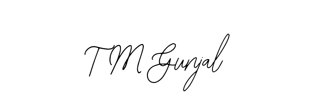 Design your own signature with our free online signature maker. With this signature software, you can create a handwritten (Bearetta-2O07w) signature for name T M Gunjal. T M Gunjal signature style 12 images and pictures png