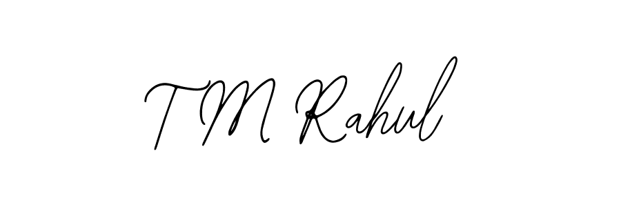 Also You can easily find your signature by using the search form. We will create T M Rahul name handwritten signature images for you free of cost using Bearetta-2O07w sign style. T M Rahul signature style 12 images and pictures png