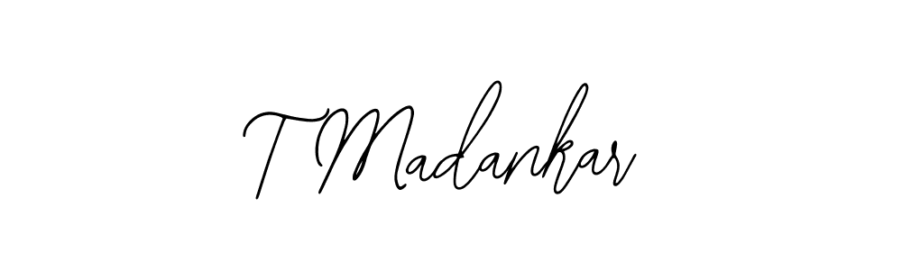 Bearetta-2O07w is a professional signature style that is perfect for those who want to add a touch of class to their signature. It is also a great choice for those who want to make their signature more unique. Get T Madankar name to fancy signature for free. T Madankar signature style 12 images and pictures png