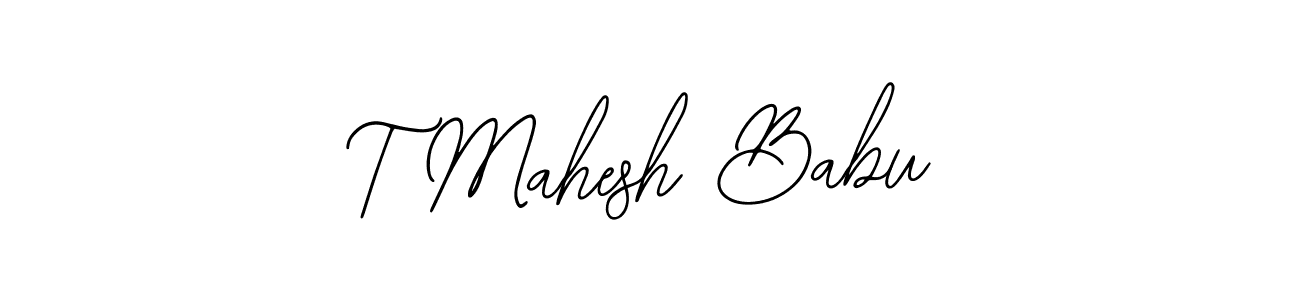 Design your own signature with our free online signature maker. With this signature software, you can create a handwritten (Bearetta-2O07w) signature for name T Mahesh Babu. T Mahesh Babu signature style 12 images and pictures png