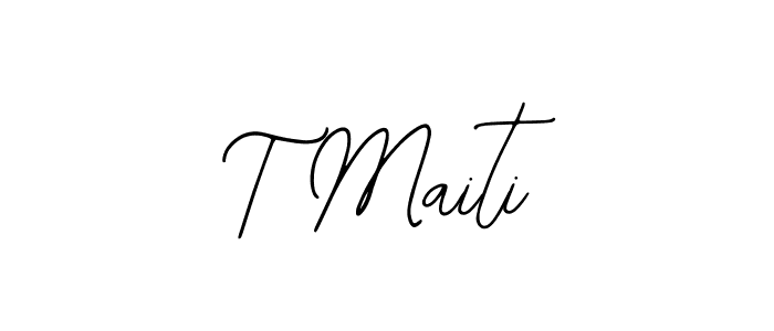 Also You can easily find your signature by using the search form. We will create T Maiti name handwritten signature images for you free of cost using Bearetta-2O07w sign style. T Maiti signature style 12 images and pictures png