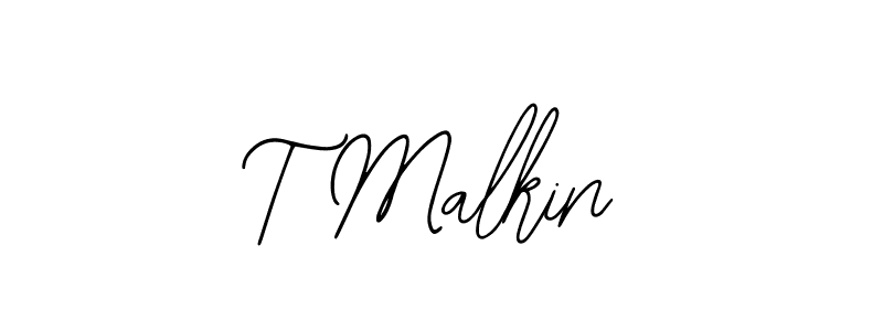 Make a beautiful signature design for name T Malkin. With this signature (Bearetta-2O07w) style, you can create a handwritten signature for free. T Malkin signature style 12 images and pictures png