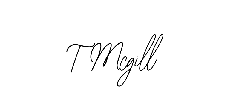 The best way (Bearetta-2O07w) to make a short signature is to pick only two or three words in your name. The name T Mcgill include a total of six letters. For converting this name. T Mcgill signature style 12 images and pictures png