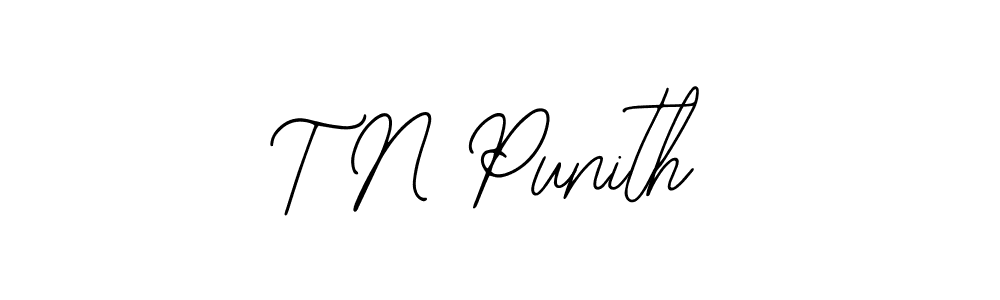 Use a signature maker to create a handwritten signature online. With this signature software, you can design (Bearetta-2O07w) your own signature for name T N Punith. T N Punith signature style 12 images and pictures png