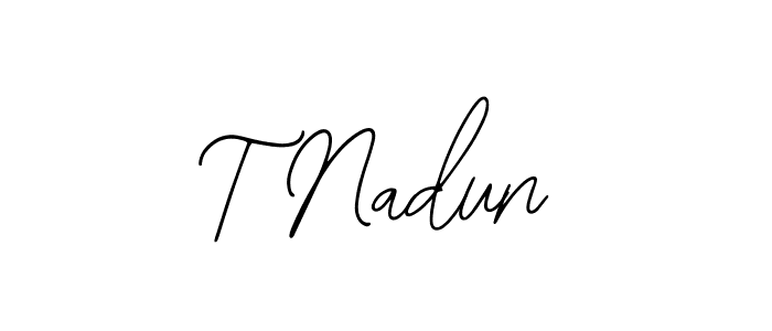 Make a beautiful signature design for name T Nadun. With this signature (Bearetta-2O07w) style, you can create a handwritten signature for free. T Nadun signature style 12 images and pictures png