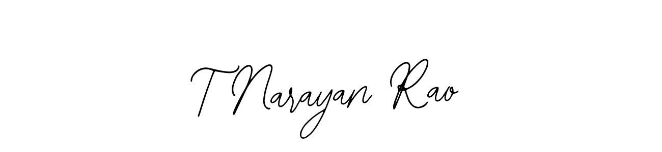 Create a beautiful signature design for name T Narayan Rao. With this signature (Bearetta-2O07w) fonts, you can make a handwritten signature for free. T Narayan Rao signature style 12 images and pictures png