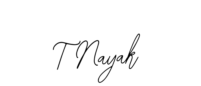 if you are searching for the best signature style for your name T Nayak. so please give up your signature search. here we have designed multiple signature styles  using Bearetta-2O07w. T Nayak signature style 12 images and pictures png